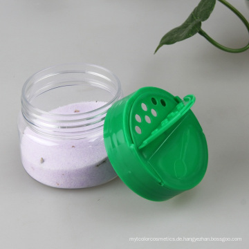 Haustier-Plastikbaby-Puderglas mit Flip Cap (PPC-PSB-62)